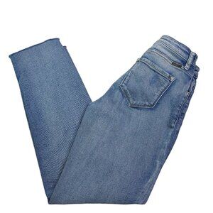 Kancan Straight Leg Jeans 5 Distressed Light Wash Mid Rise Stretch Juniors